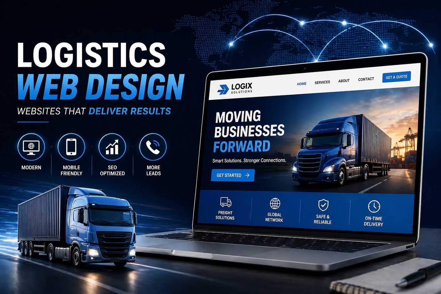 Logistics Web Design and fleet management dashboard by Designing Camps.